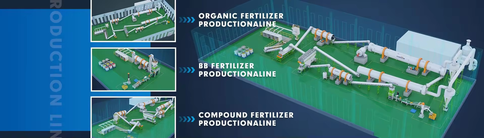Linha de produção de fertilizantes
