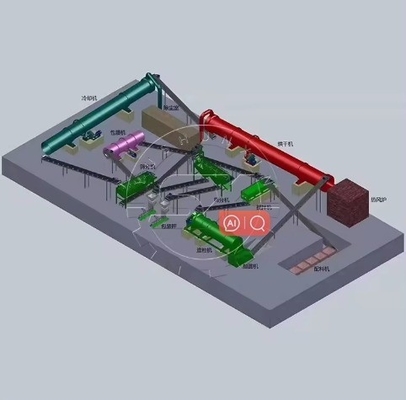 Linha de produção completa de fermentação de fertilizantes orgânicos para pellets de prensagem de bolas redondas