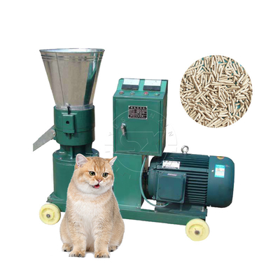 Linha de produção de lixo de gato com granulador de matriz plana e diversas opções de matérias-primas
