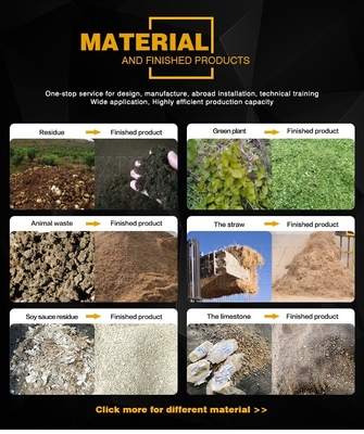 Tecnologia de fertilizantes triturador de material semi- húmido para esterco de frango e palha de arroz