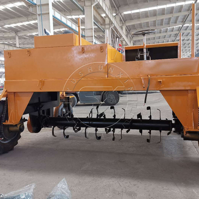 Fermentação profissional de estrume de frango Compost automático Turner Engraçador de mistura máquina