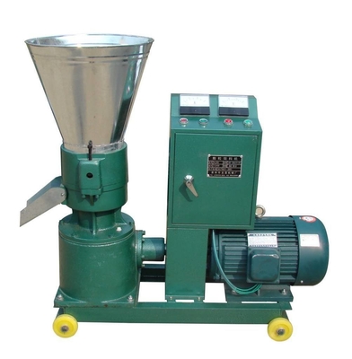 Pelletizer de esterco de aves de capoeira 380V ajustável Flat Die Chicken Poop Pellet Making Machine