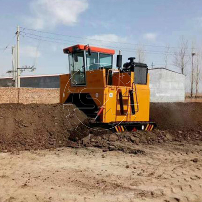 Máquina de mistura de composto Turner Crawler Walking Fertilizante orgânico Máquina de torneamento de composto
