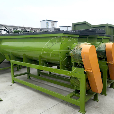 18000L Alta Velocidade Misturador Contínuo de Eixo Duplo Paddle fertilizante orgânico Misturador Horizontal