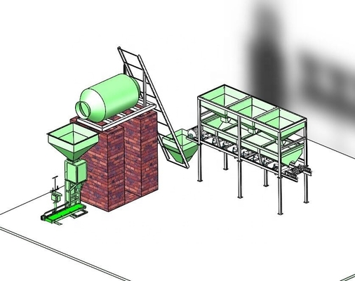 Equipamento de mistura de fertilizantes BB de capacidade de 1500 kg para linha de produção de mistura a granel