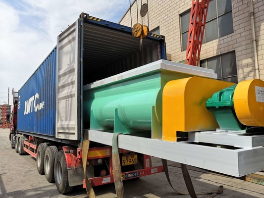 Equipamento de produção de fertilizantes orgânicos Misturador de eixo duplo para mistura Modelo ZQ350/ZQ500