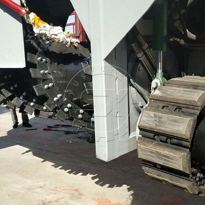 Máquina de mistura de composto móvel de alto nível de segurança para resíduos alimentares Espaço da fila de trabalho 0,8-1,0m