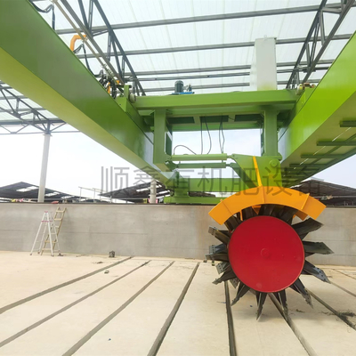 Turner de composto automático de roda A solução perfeita para fermentação de esterco animal