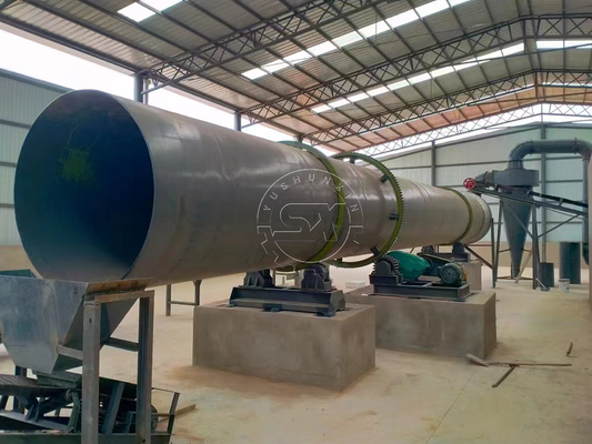 Equipamento rotativo de secagem para método de trabalho na linha de produção de fertilizantes fosfatados