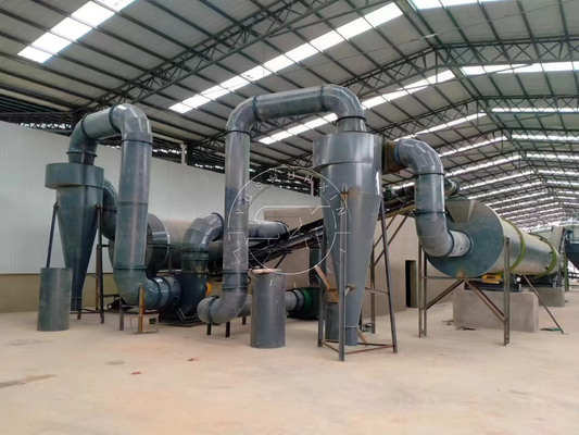Equipamento rotativo de secagem para método de trabalho na linha de produção de fertilizantes fosfatados