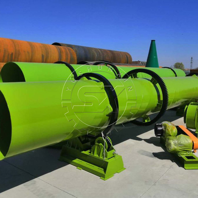 Máquina de granulação de fertilizantes de rolos duplos 380v YSX com secador de tambor e ângulo de instalação 3-5