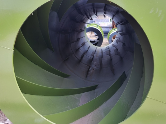 Máquina de granulação de fertilizantes de rolos duplos 380v YSX com secador de tambor e ângulo de instalação 3-5