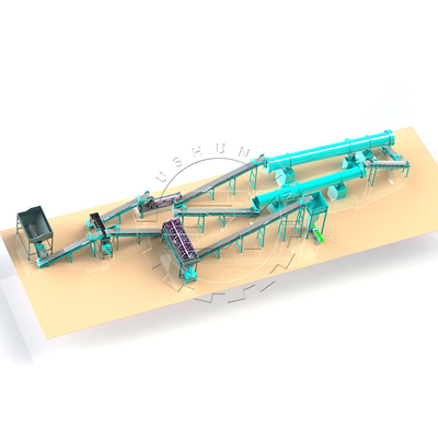 Equipamento de produção de fertilizantes orgânicos para esterco de aves de capoeira de alta capacidade de 1 a 8 t/h
