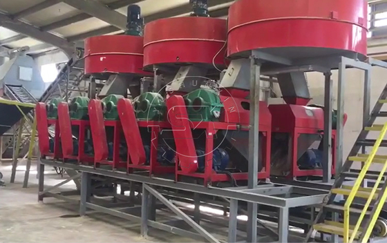 Linha de produção granular de fertilizantes fosfatados de 10 toneladas por hora com comprimidor de extrusão por rolos