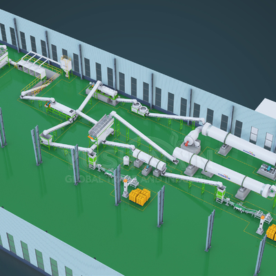 1-6 t/h Capacidade Granulado de Fabricação de Fertilizantes Orgânicos
