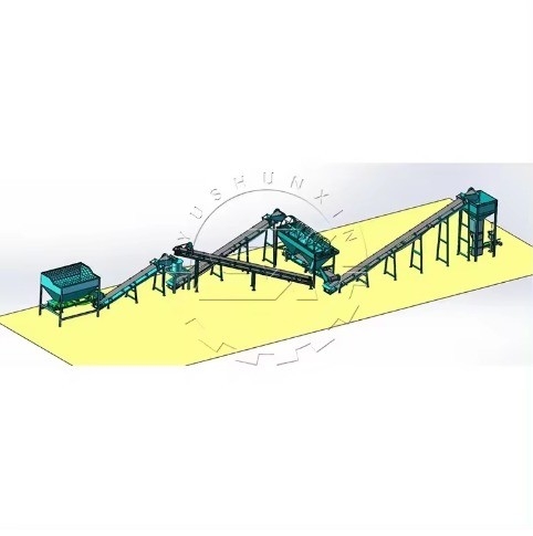 Linha de produção completa de fermentação de fertilizantes orgânicos para pellets de prensagem de bolas redondas
