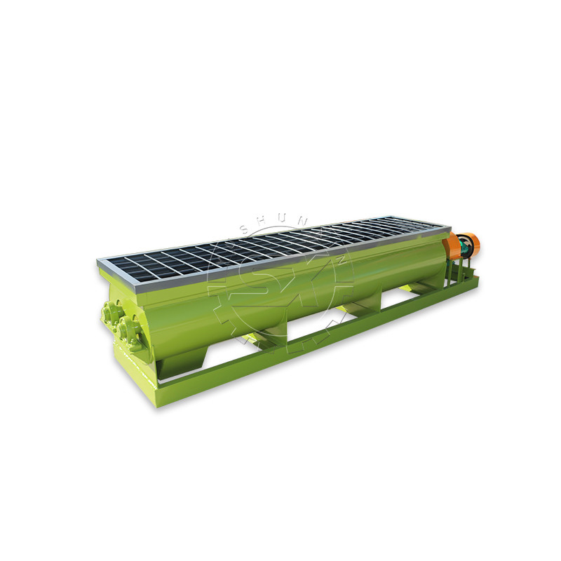 Equipamento de produção de fertilizantes orgânicos Misturador de eixo duplo para mistura Modelo ZQ350/ZQ500